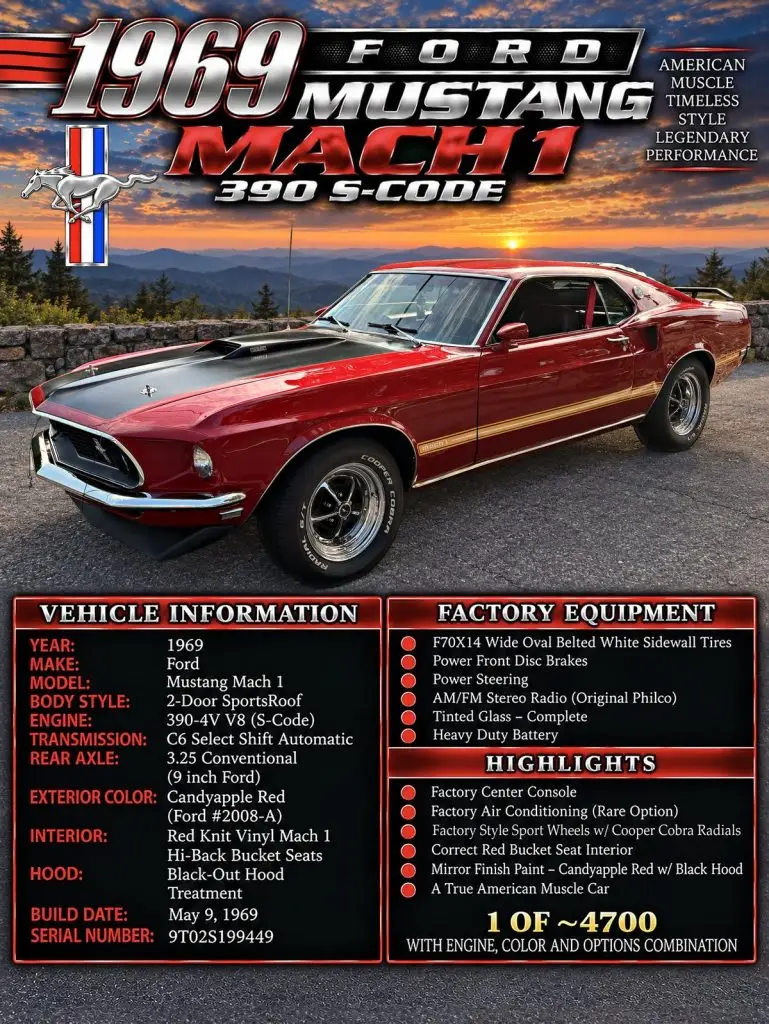 1969 Ford Mustang Mach 1 story board
